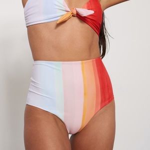 Mara Hoffman Lydia striped bikini bottoms